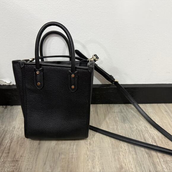 Kate Spade New York black leather mini crossbody bag with gold hardware - Picture 2 of 3